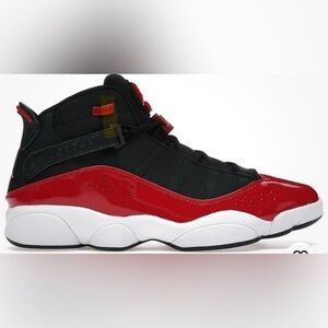 LIKE NEW Nike Air Jordan Kids Sneakers - Red, Black, and White